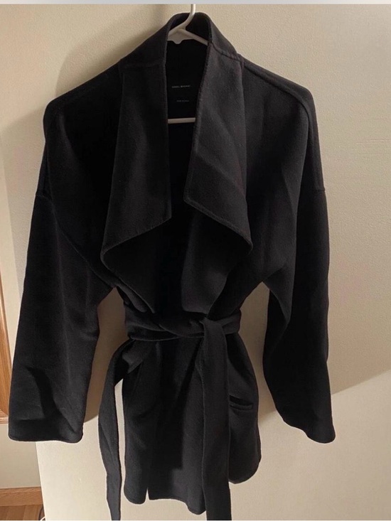 Isabel Marant Jackets & Blazers - Isabel Marant black wool and cashmere wrap coat 34
